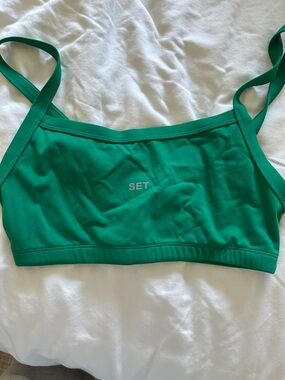 SET Active Green Bralette Crop Top